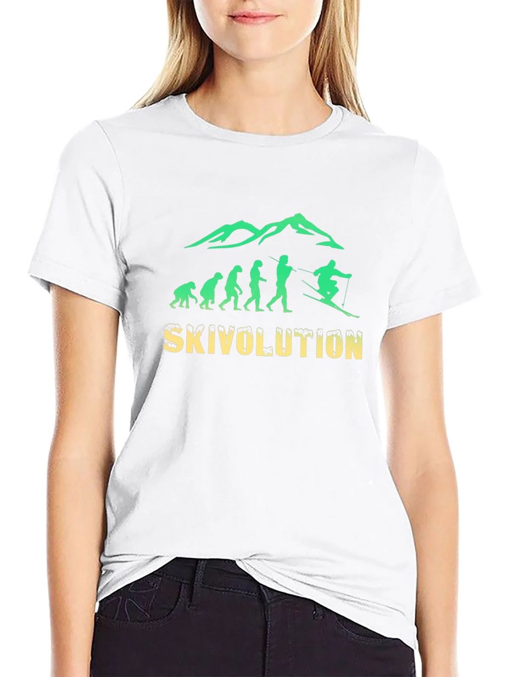Skivolution T-Shirt: Evolution of Skiing