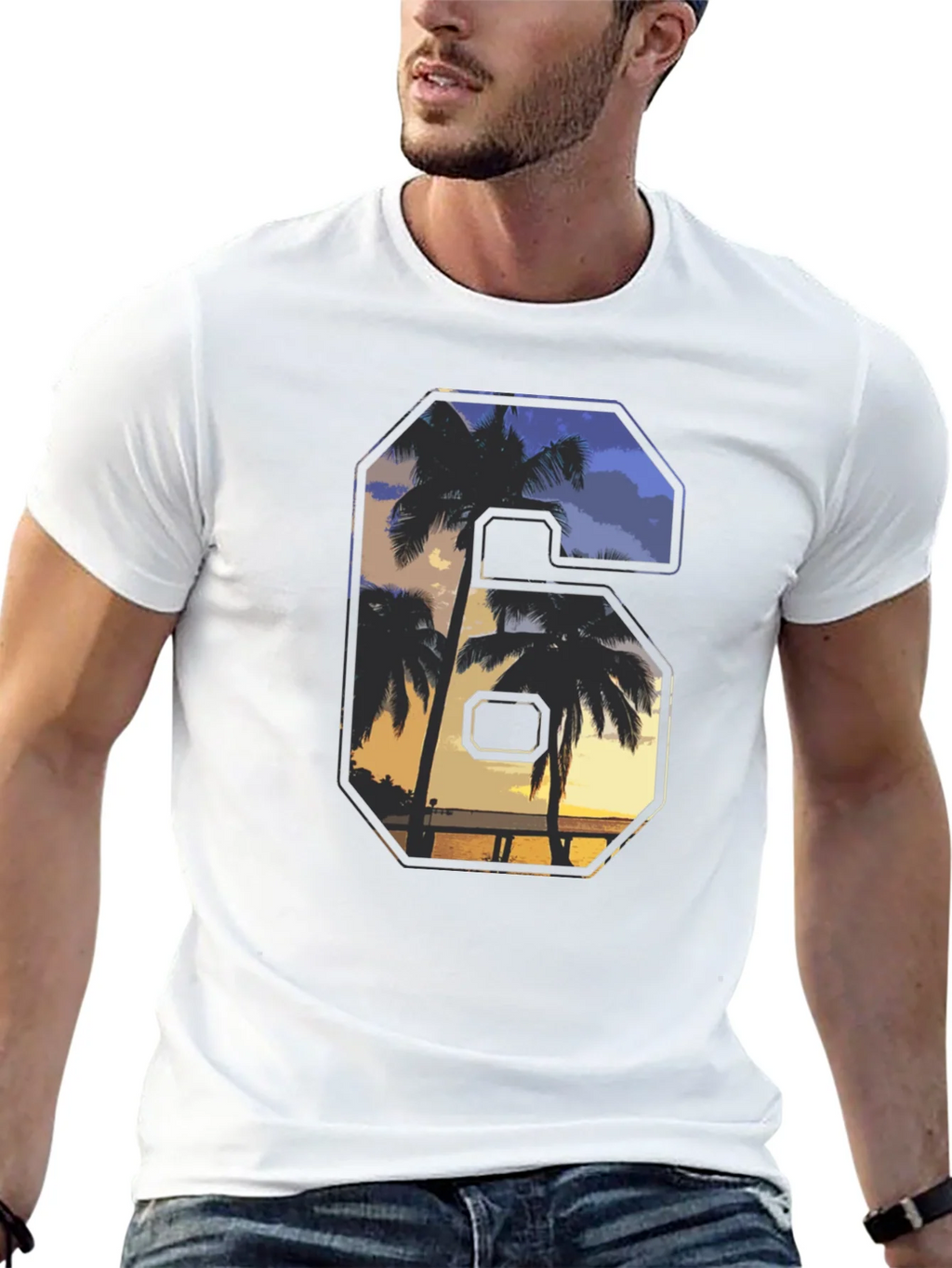 Tropical Sunset Number T-Shirt