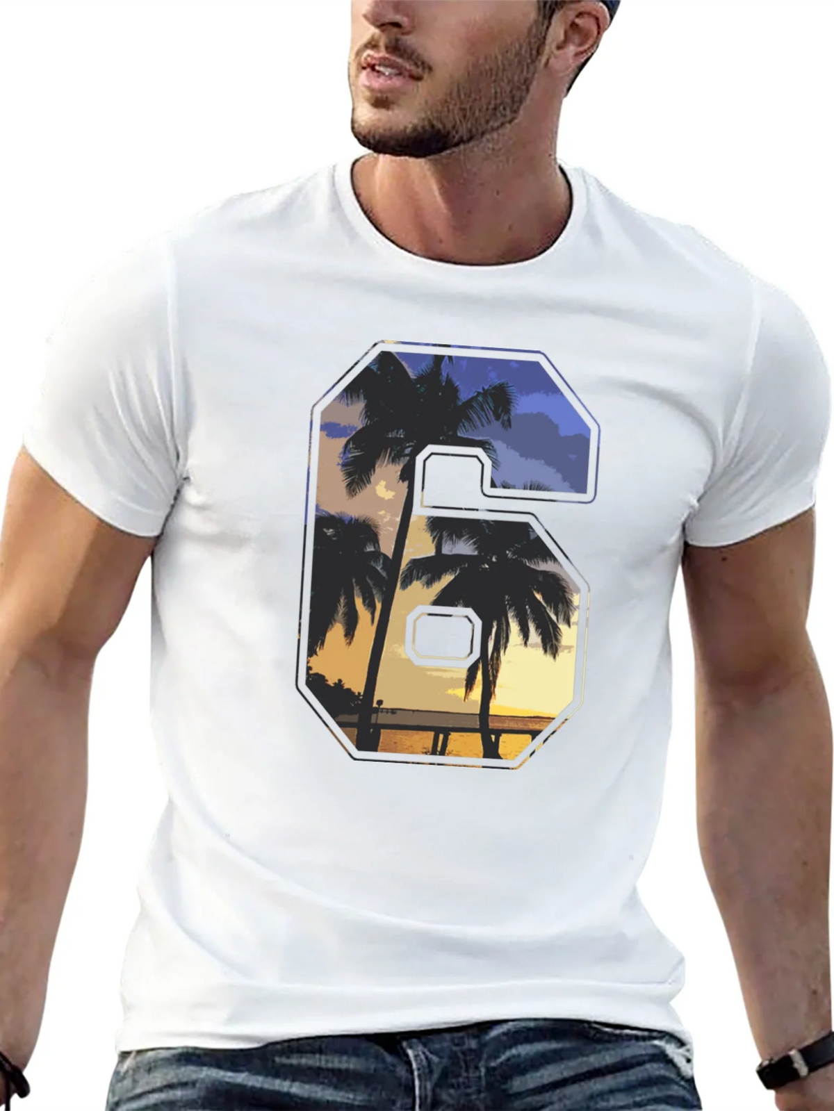 Tropical Sunset Number T-Shirt