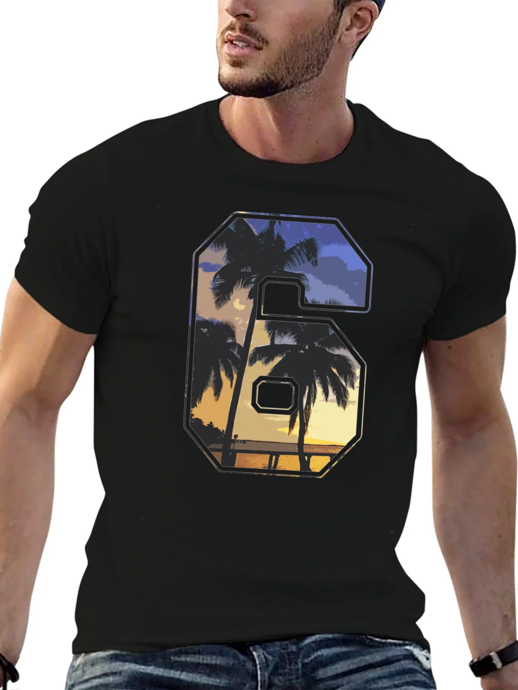 Tropical Sunset Number T-Shirt