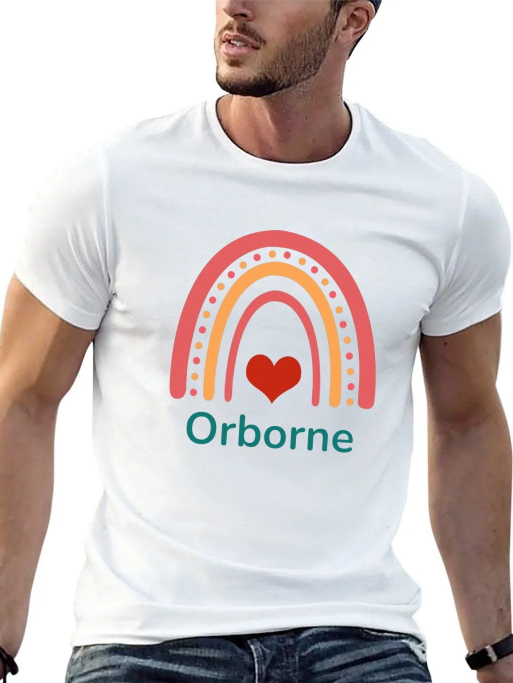 Orborne Rainbow Heart T-Shirt - Black