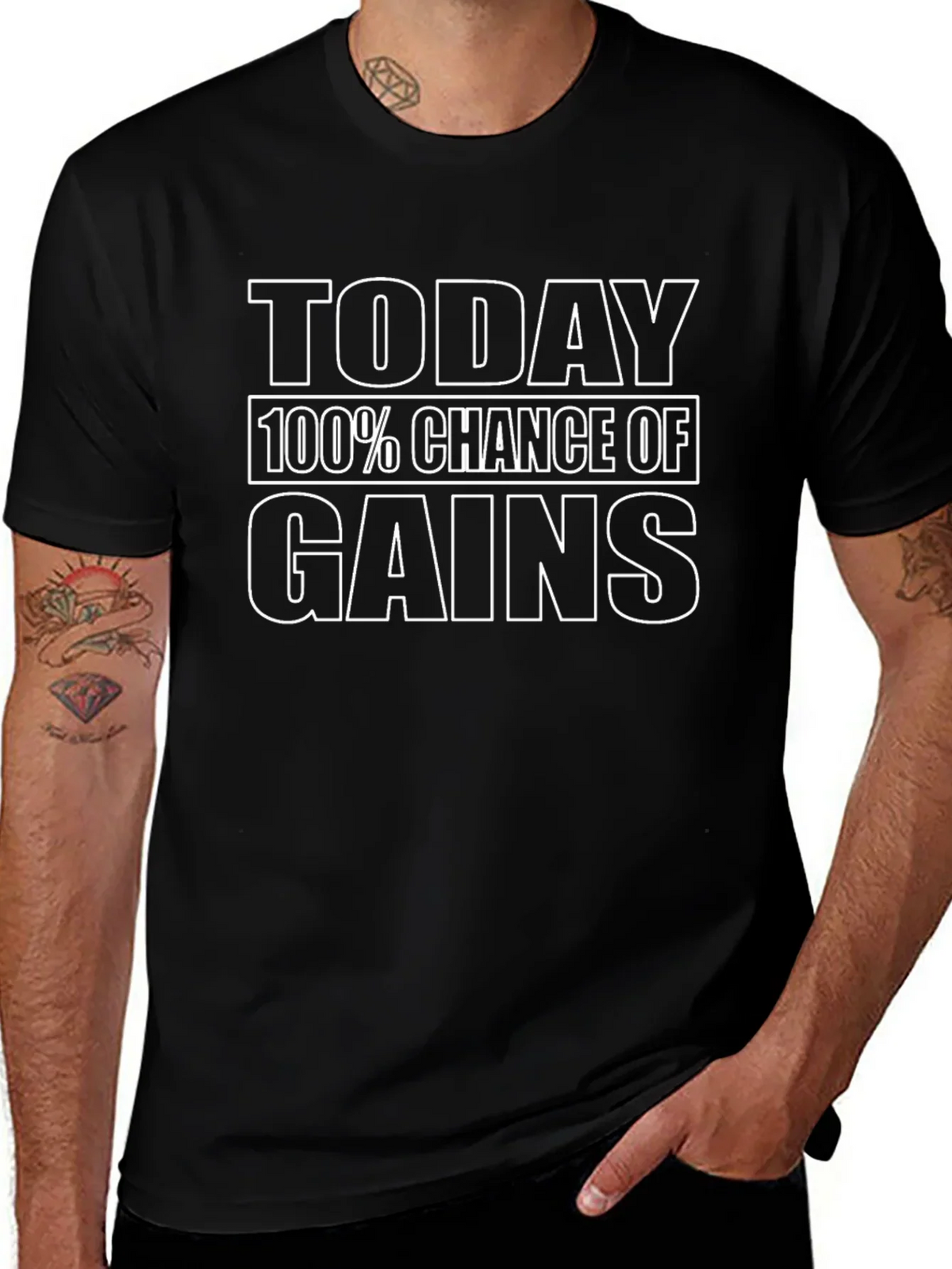 Today Gains T-Shirt - Black
