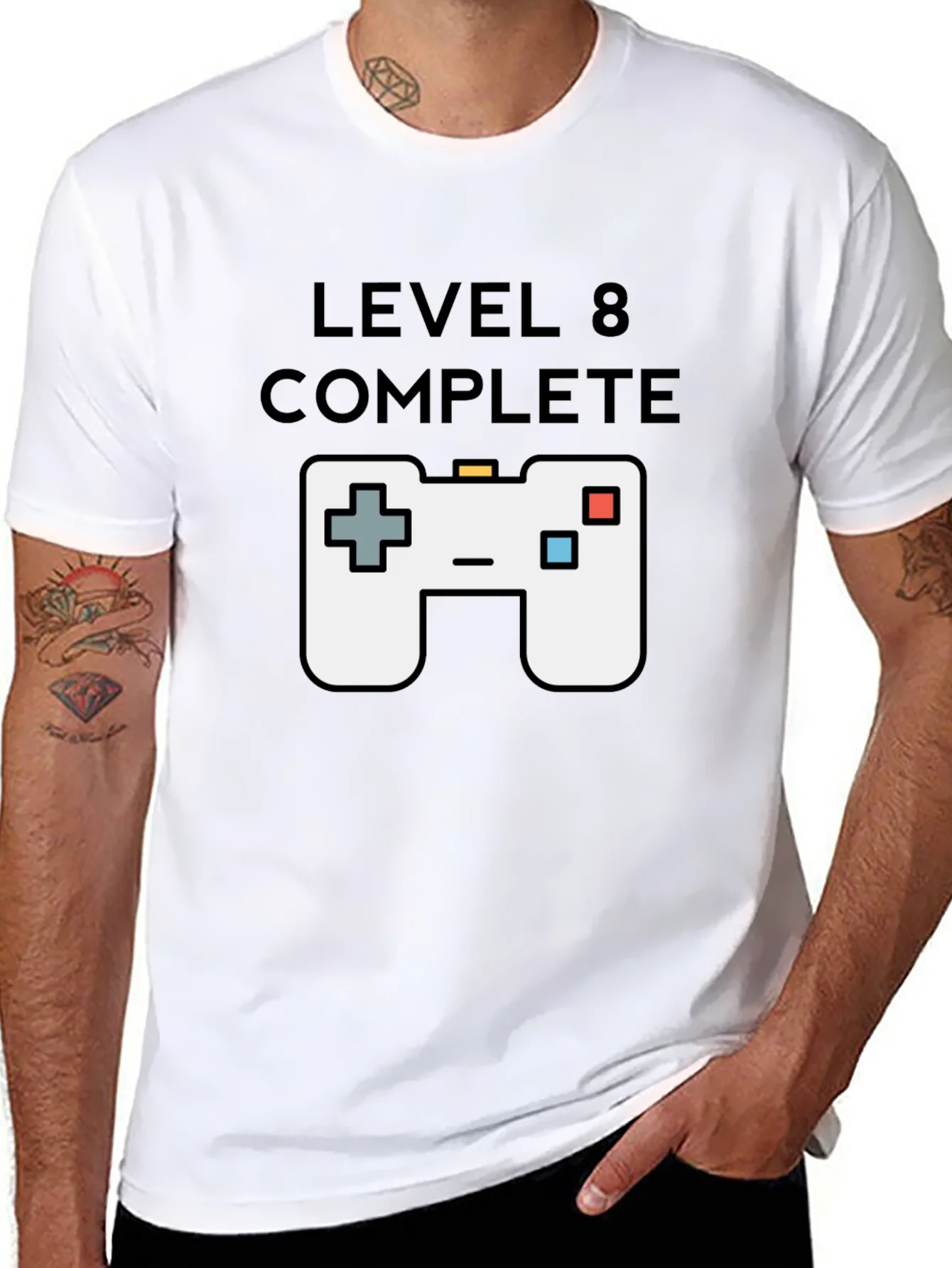 Level 8 Complete Gamer T-Shirt - Black