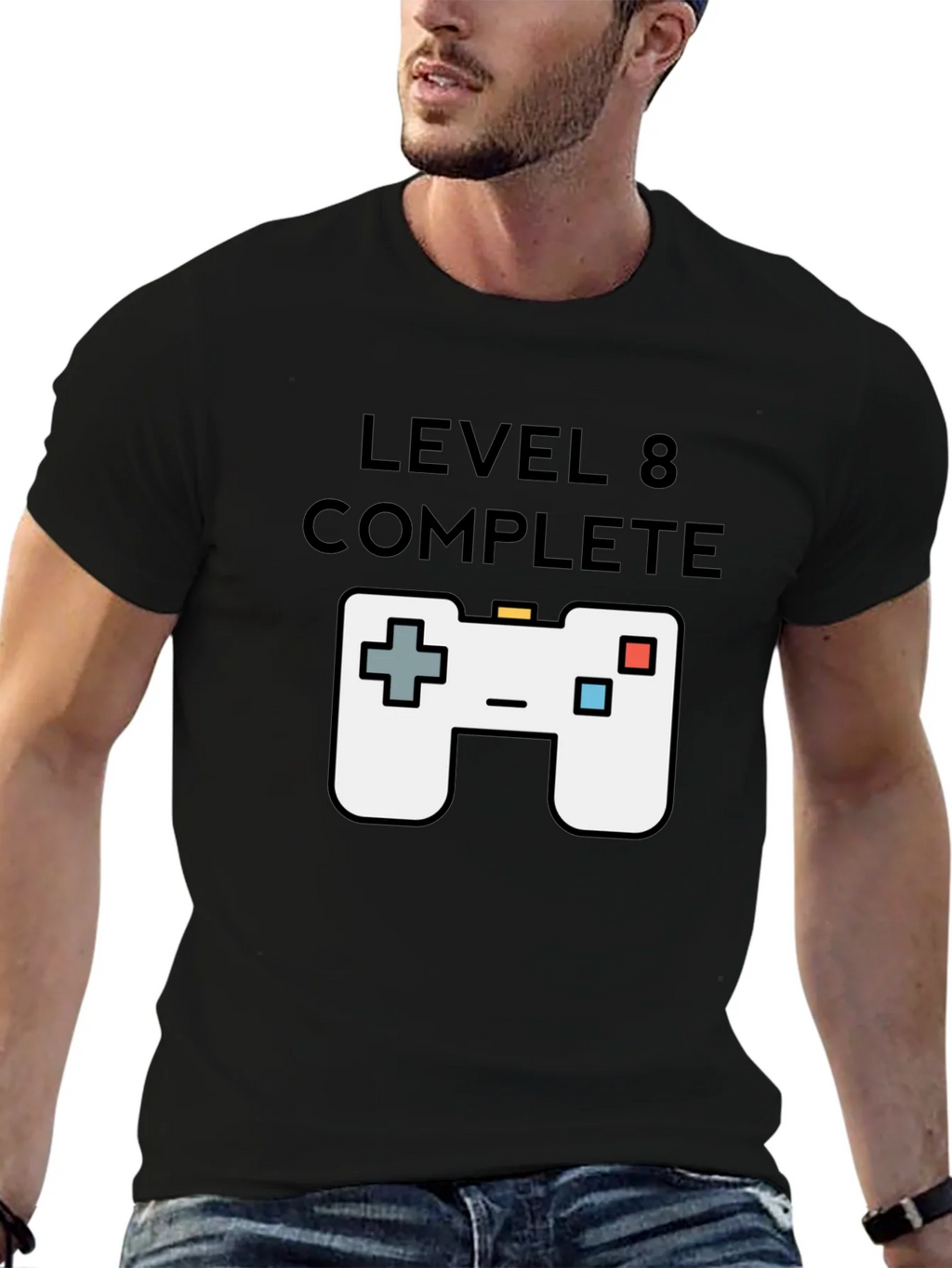 Level 8 Complete Gamer T-Shirt - Black
