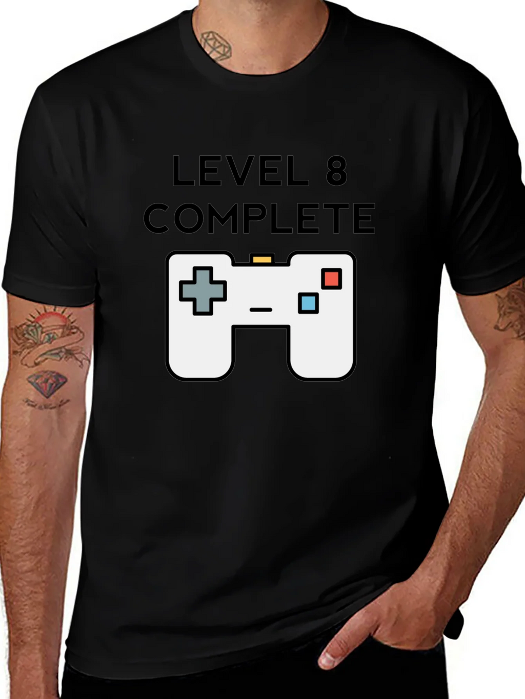 Level 8 Complete Gamer T-Shirt - Black