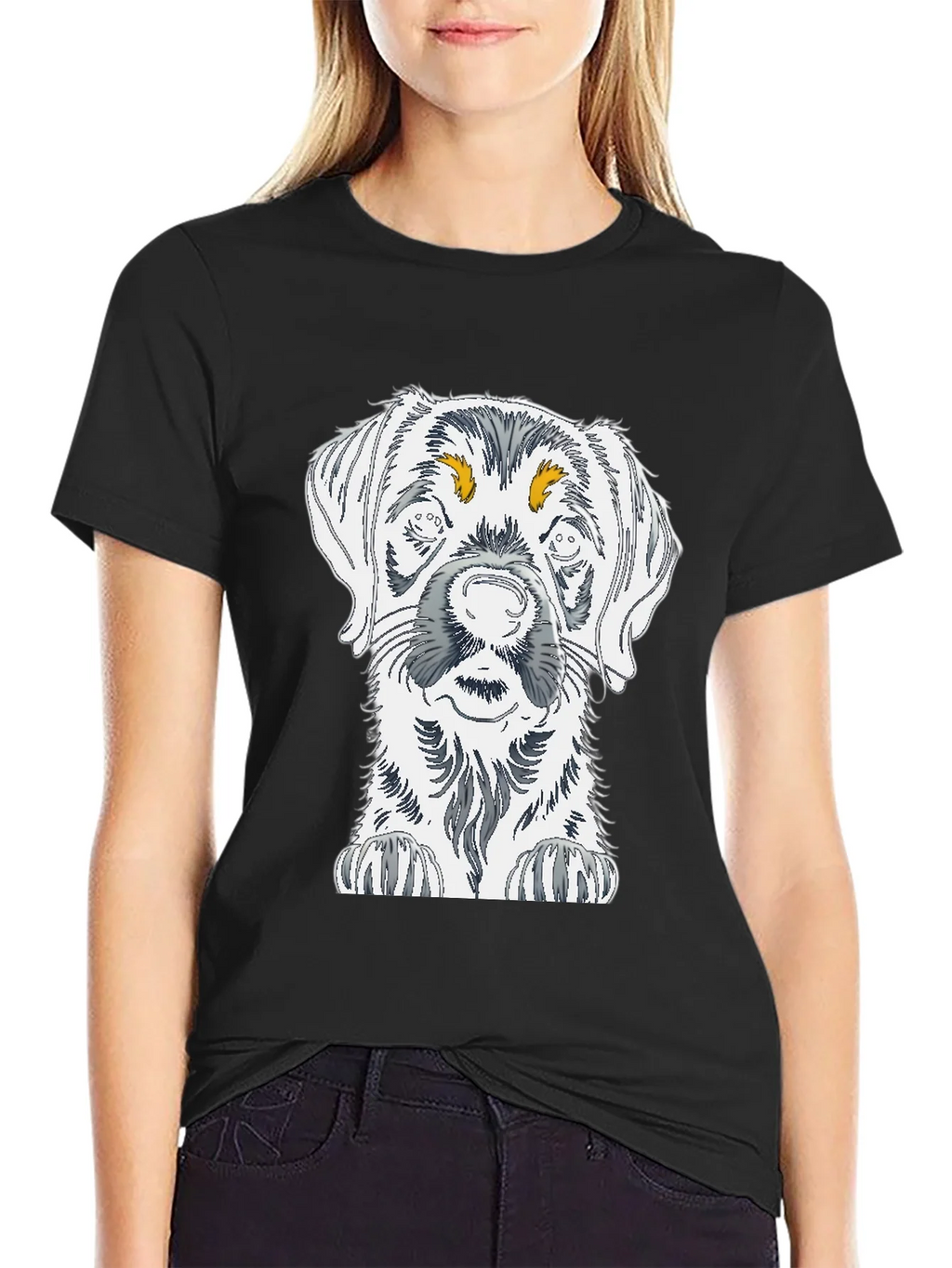Dog Sketch Graphic Tee - Unisex Cotton T-Shirt