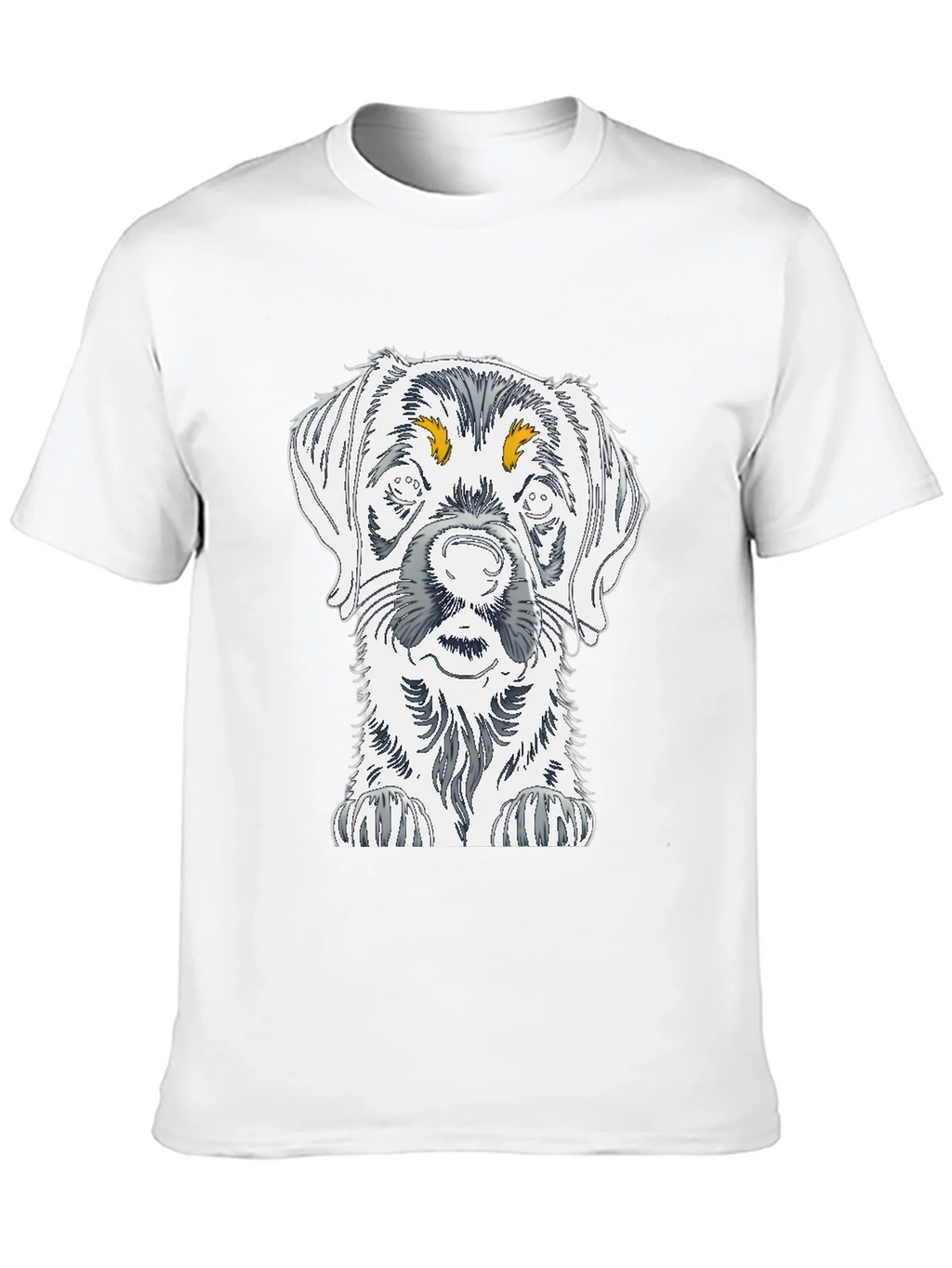 Dog Sketch Graphic Tee - Unisex Cotton T-Shirt