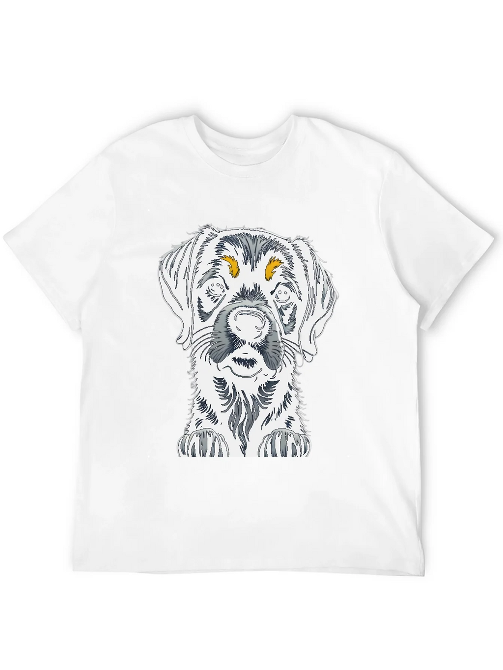 Dog Sketch Graphic Tee - Unisex Cotton T-Shirt