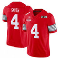 O.State Buckeyes #4 Jeremiah Smith Red 2025 CFP Final With National Champions Patch F.U.S.E. Vapor Limited Stitched Football American College Jerseys