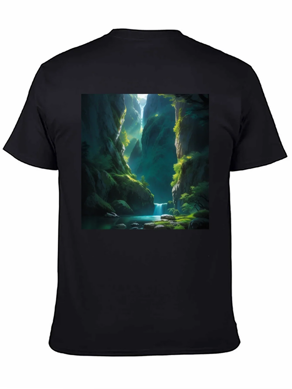 Natures Path Tee: Black Graphic T-Shirt