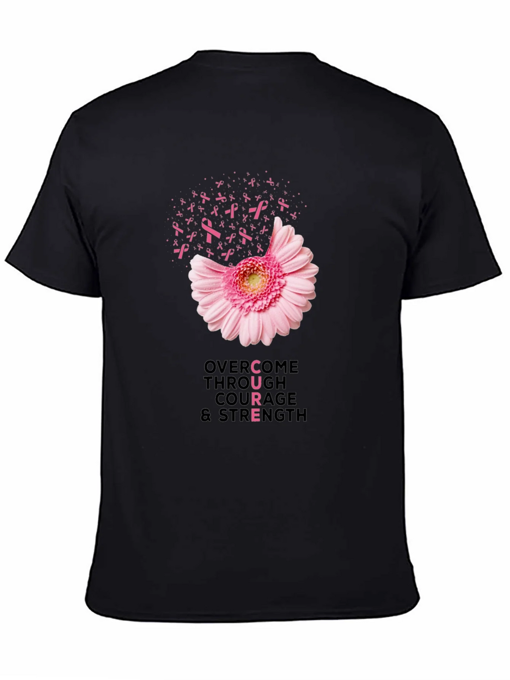 Breast Cancer Awareness T-Shirt: Overcome with Courage
