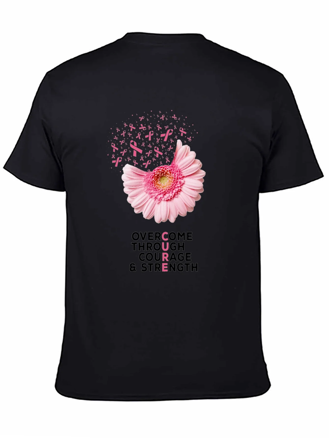 Breast Cancer Awareness T-Shirt: Overcome with Courage