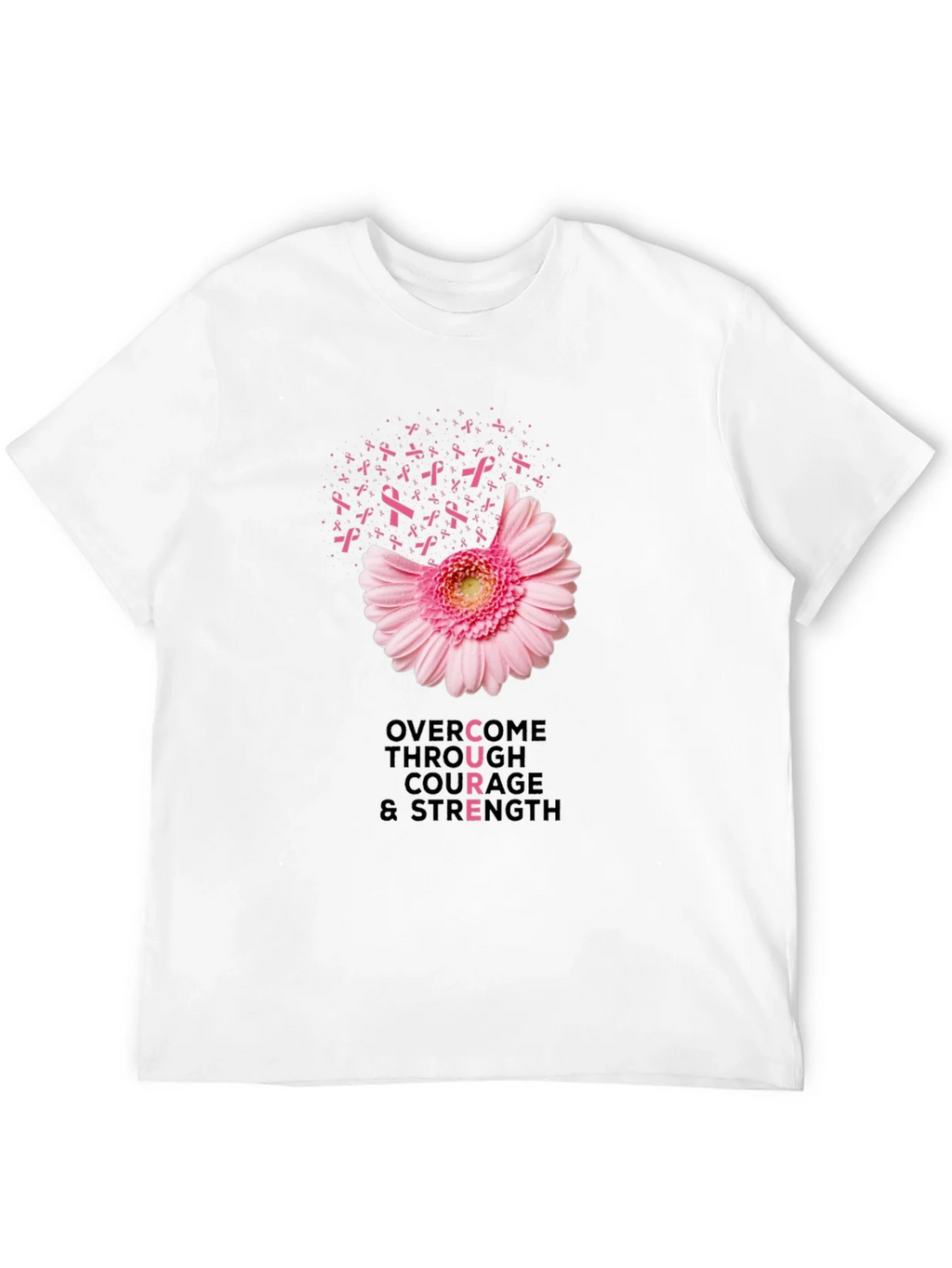 Breast Cancer Awareness T-Shirt: Overcome with Courage