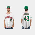 #43 PATRICK SANDOVAL MEXICO BASEBALL 2023 WORLD BASEBALL CLASSIC JERSEYC WHITE Stitches Baseball Jerseys