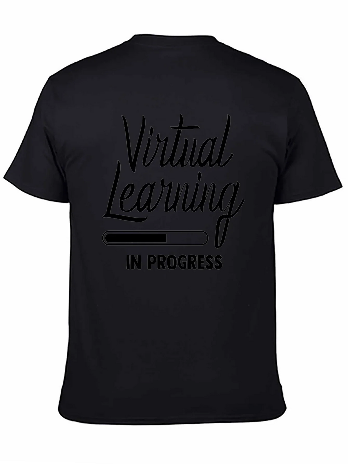 Virtual Learning In Progress Black T-Shirt