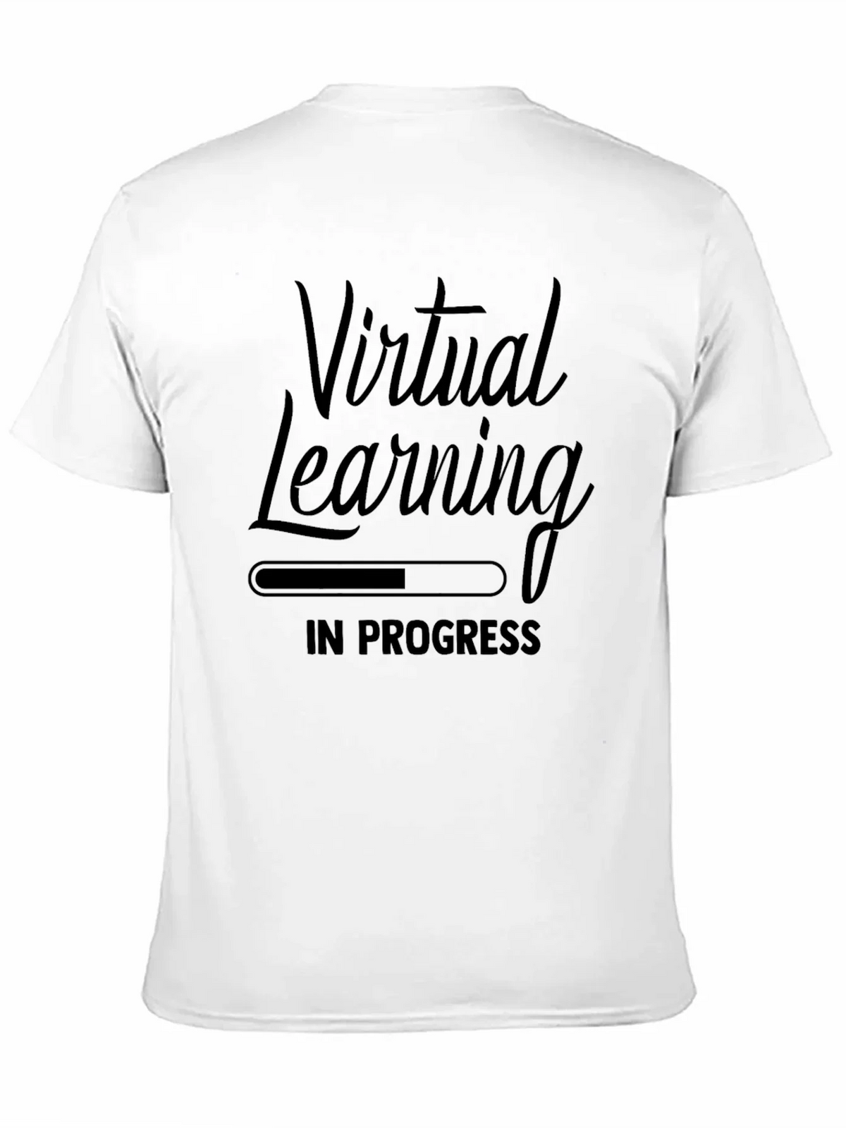 Virtual Learning In Progress Black T-Shirt
