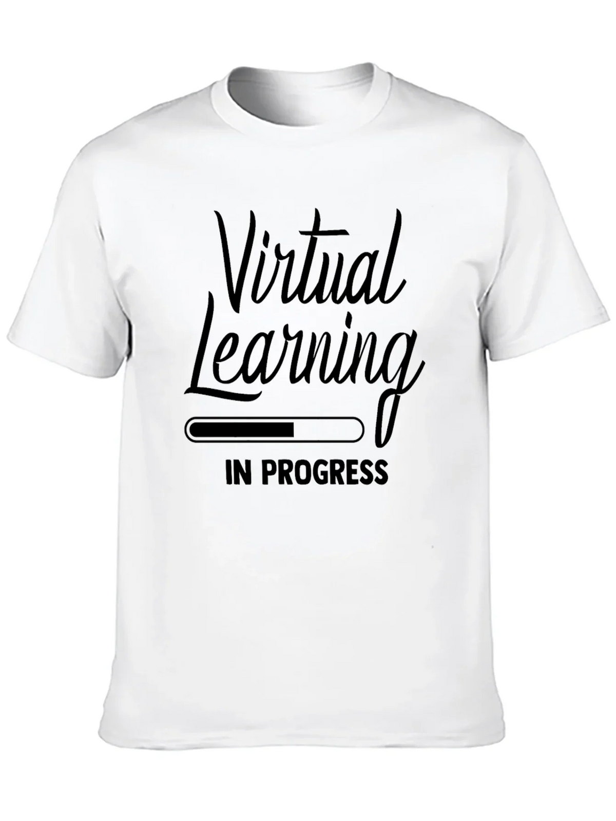 Virtual Learning In Progress Black T-Shirt