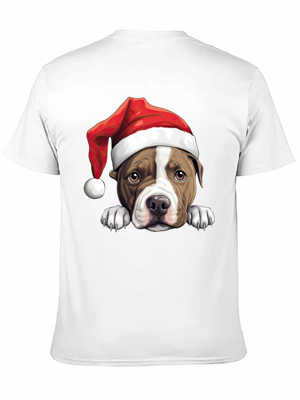 Dog in Santa Hat Graphic Tee