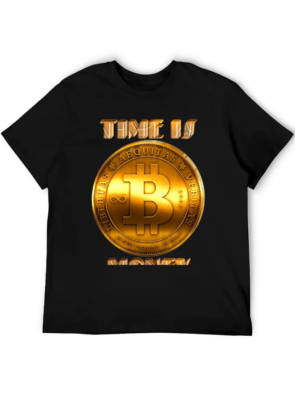 Bitcoin Time is Money T-Shirt - Crypto Currency Tee