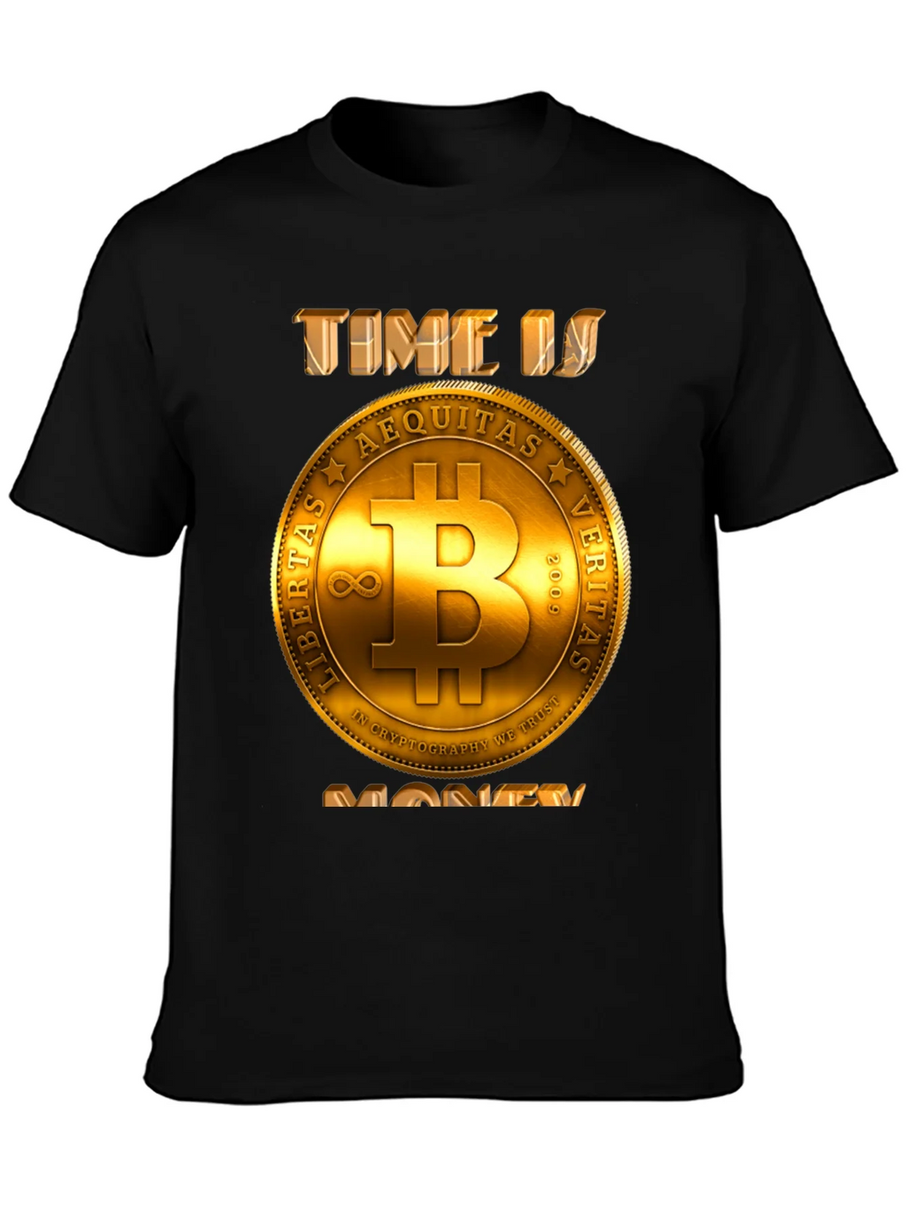 Bitcoin Time is Money T-Shirt - Crypto Currency Tee