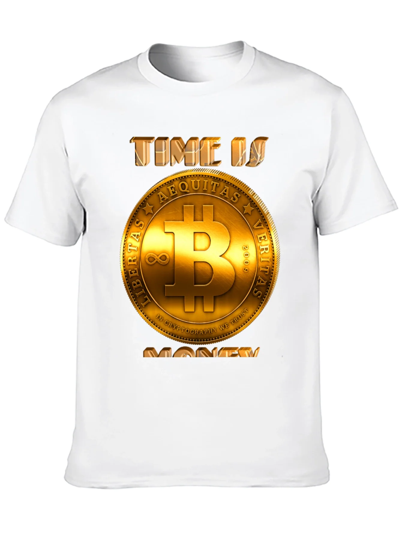 Bitcoin Time is Money T-Shirt - Crypto Currency Tee