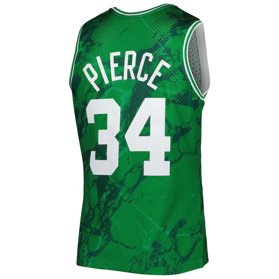 B.Celtics #34 Paul Pierce 2007-08 Hardwood Classics Marble Swingman Jersey Green Stitched American Basketball Jersey