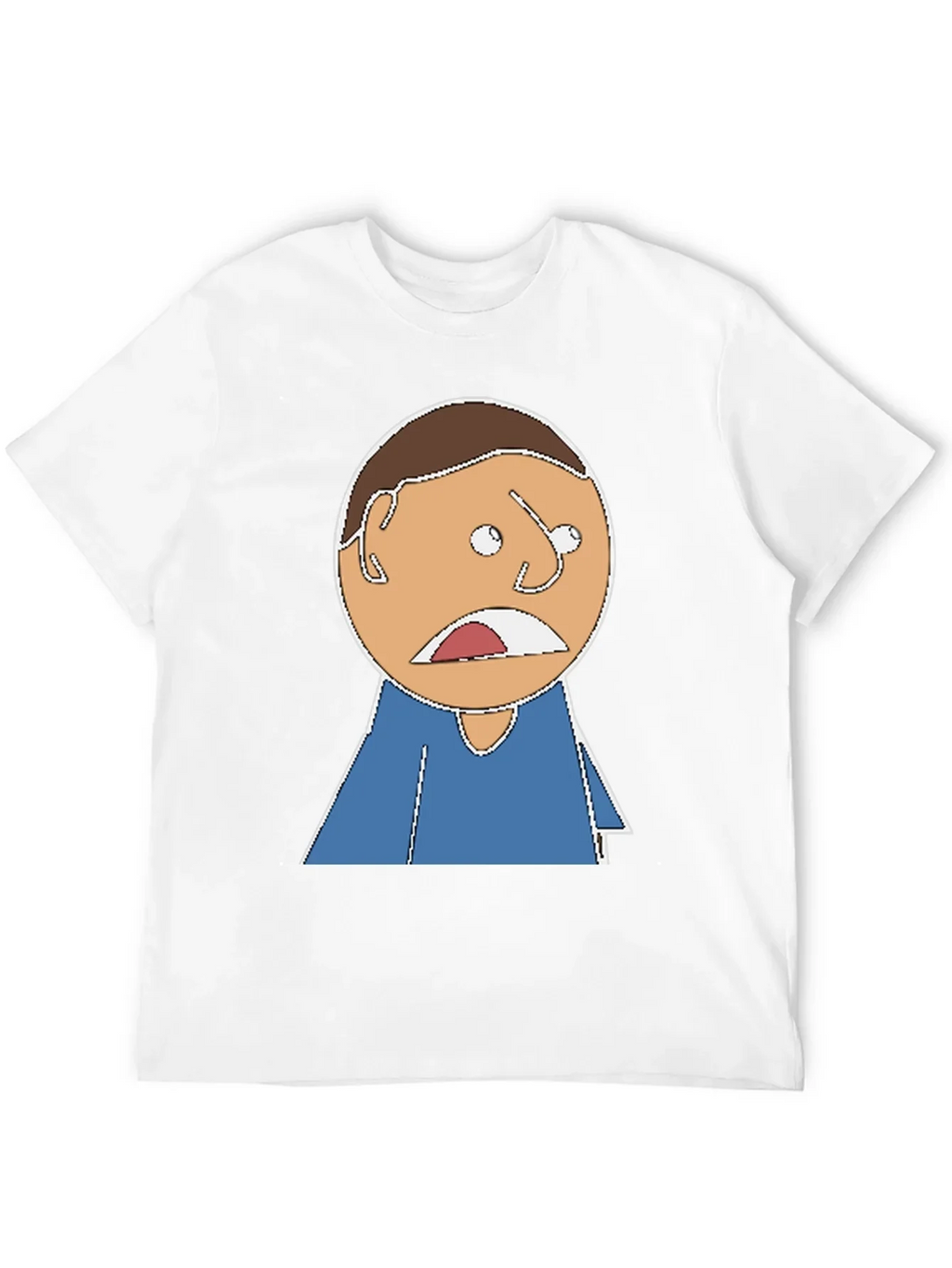Cartoon Expression T-Shirt - Black Cotton Tee
