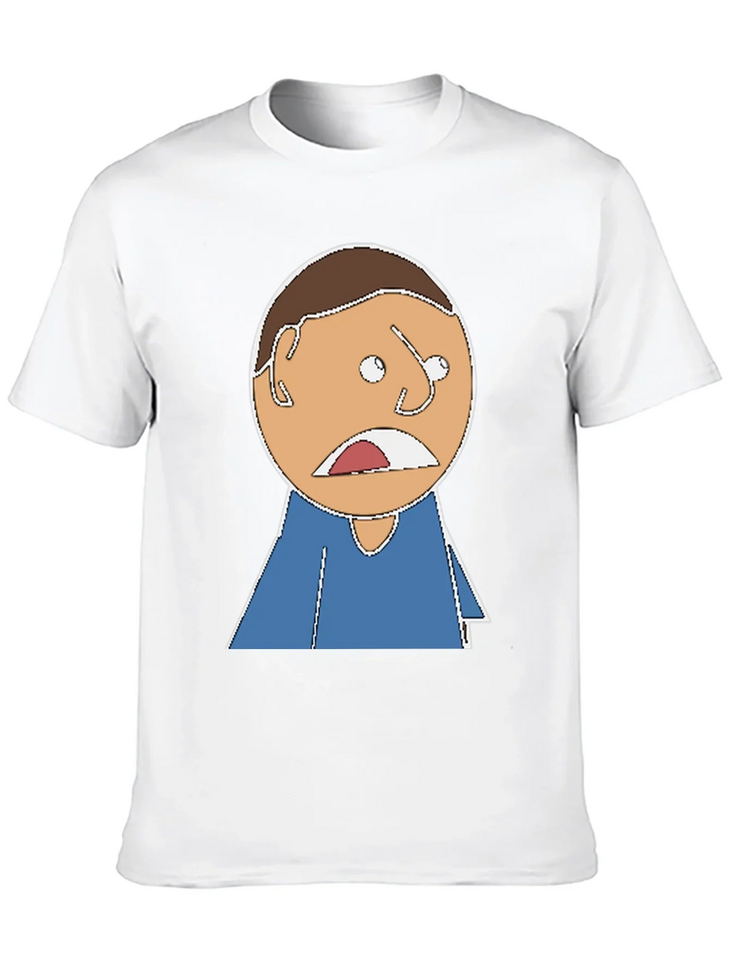 Cartoon Expression T-Shirt - Black Cotton Tee