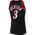 PH.76ers #3 Allen Iverson 1997-98 Hardwood Classics Authentic Jersey - Black Stitched American Basketball Jersey