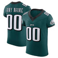 Custom P.Eagles Midnight Green Scarlet Vapor F.U.S.E. Elite Jersey Stitched American Football Jerseys