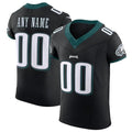 Custom P.Eagles Black Scarlet Vapor F.U.S.E. Elite Jersey Stitched American Football Jerseys