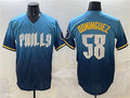 Philadelphia Phillies #58 Seranthony Domnguez Blue 2024 City Connect Limited Stitched Baseball Jersey