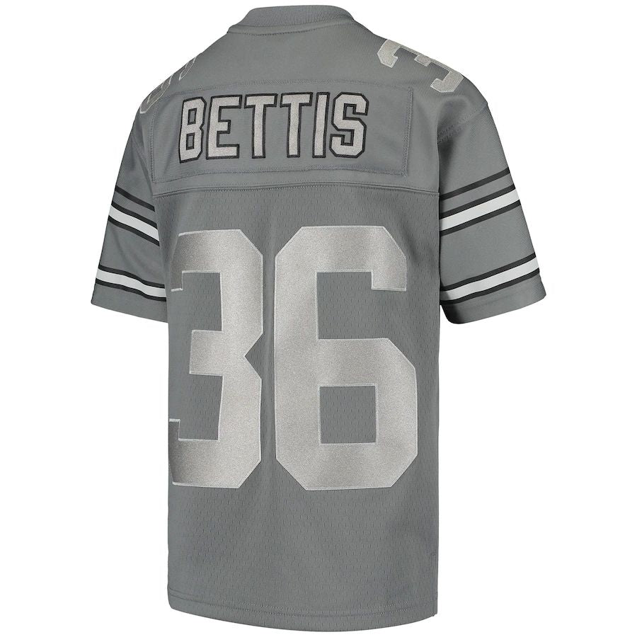 P.Steelers #36 Jerome Bettis Charcoal 1996 Retired Player Metal Replica Jersey Stitched American Football Jerseys