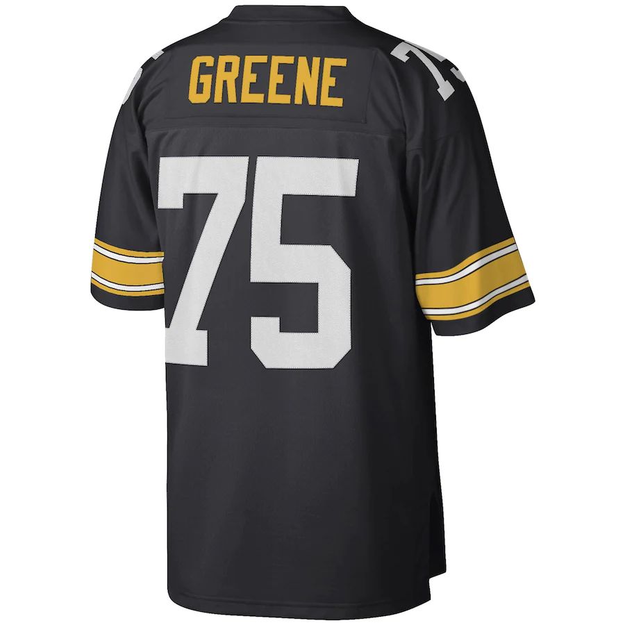 P.Steelers #75 Joe Greene Black Legacy Replica Jersey Stitched American Football Jerseys