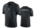 SF.49ers #6 Johnson Black RFLCTV Limited Jersey Stitched American Football Jerseys