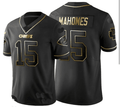 KC.Chiefs #15 Patrick Mahomes Black Golden Limited Stitched American Football Jerseys