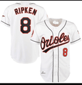 Baltimore Orioles #8 Cal Ripken Jr. White Cooperstown Collection 2001 Authentic Player Baseball Jerseys