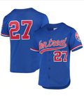#27 blue Stitches Baseball Jerseys