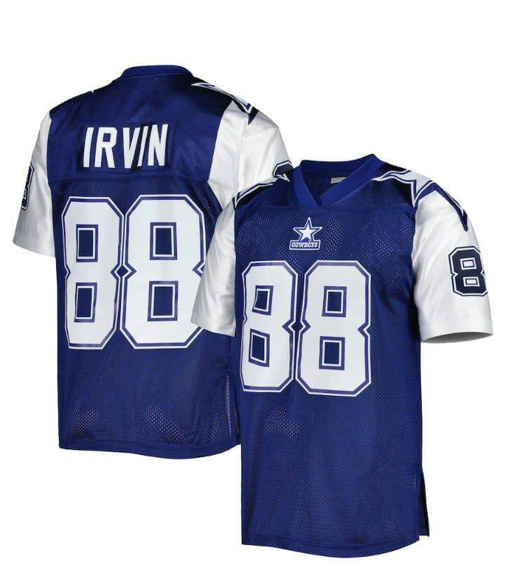 D.Cowboys #88 Michael Irvin Navy 1995 Authentic Throwback Retired Player Jersey American Football Jerseys
