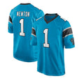 C.Panthers #1 Cam Newton Blue Game Jersey Stitched American Football Jerseys