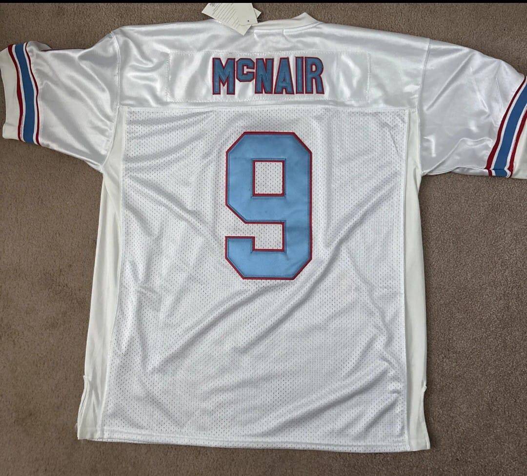 T.Oilers #9 Steve McNair 1997 Game-Worn White Stitched American Football Jerseys