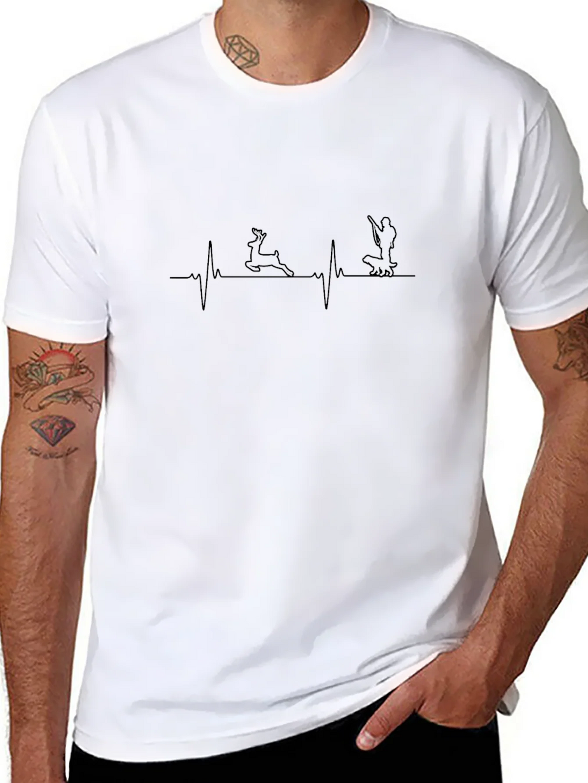 Hunter Heartbeat T-Shirt - Deer Hunting Tee