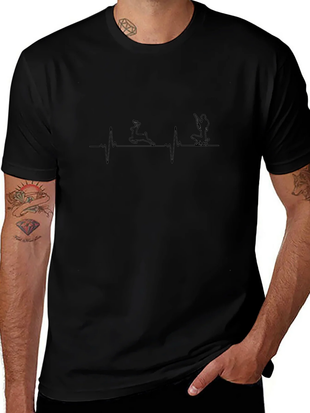 Hunter Heartbeat T-Shirt - Deer Hunting Tee