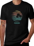 Retro Panama Palm Tree T-Shirt