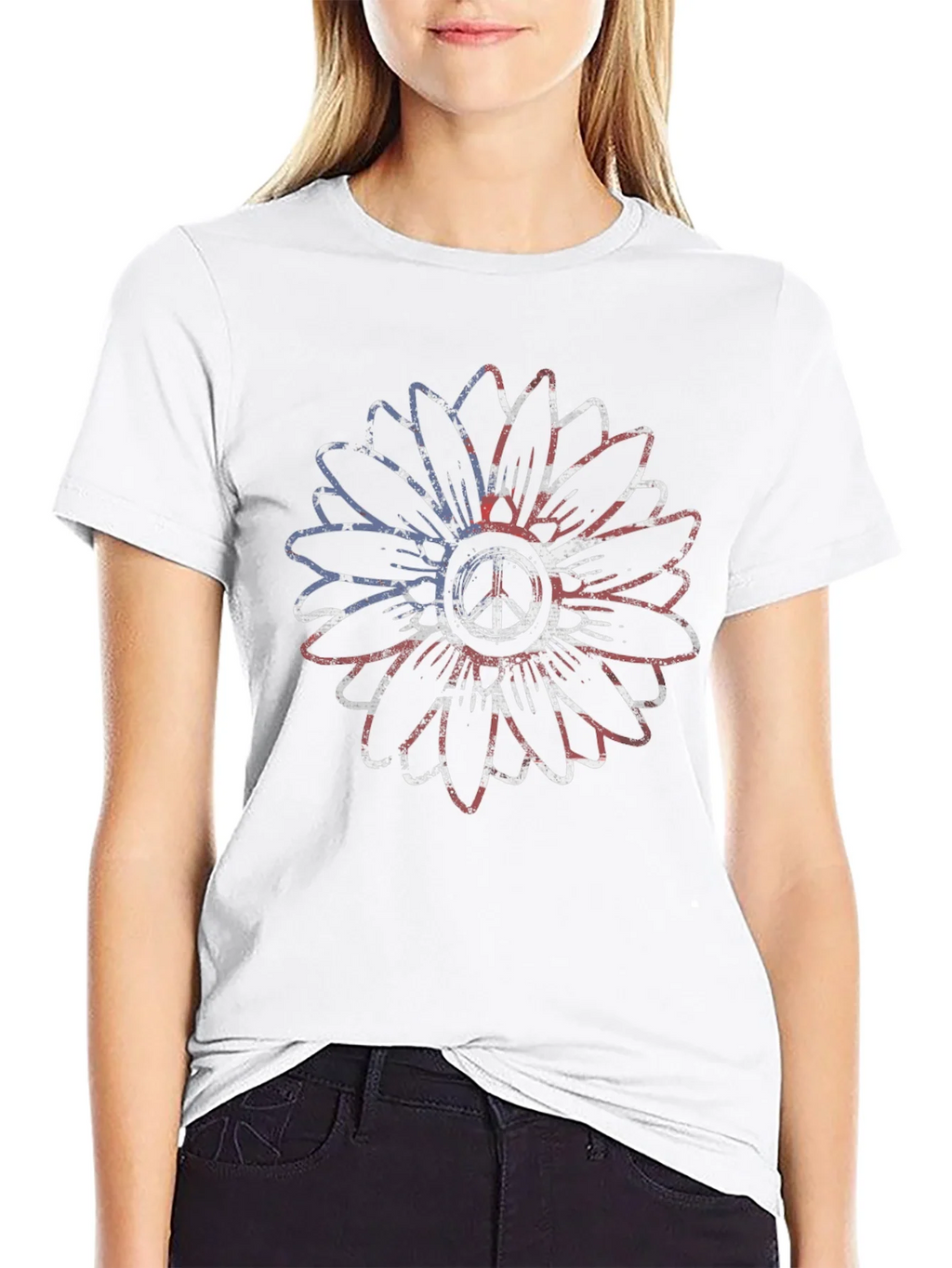 Peace Sunflower Graphic Tee