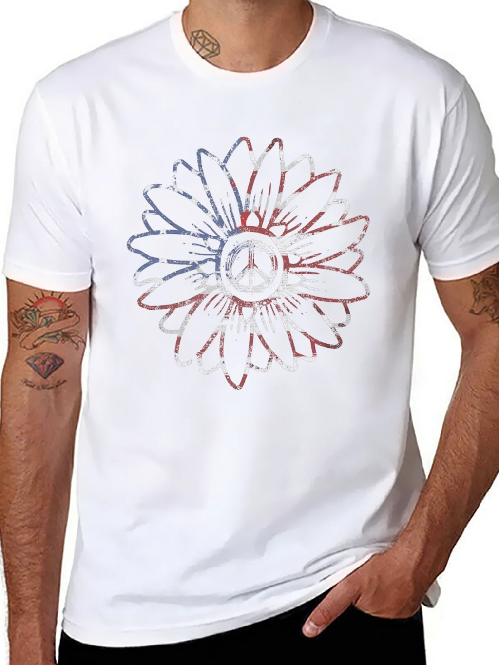 Peace Sunflower Graphic Tee