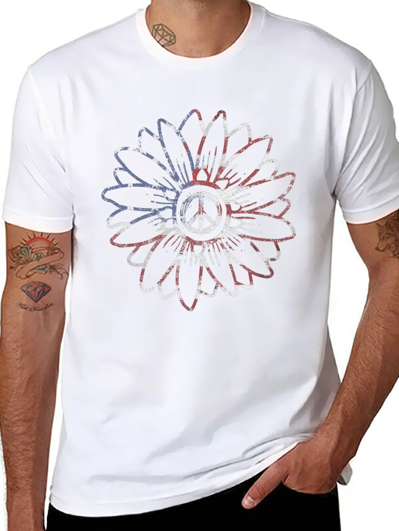 Peace Sunflower Graphic Tee