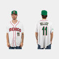 #11 ROWDY TELLEZ MEXICO BASEBALL 2023 WORLD BASEBALL CLASSIC JERSEYC WHITE Stitches Baseball Jerseys