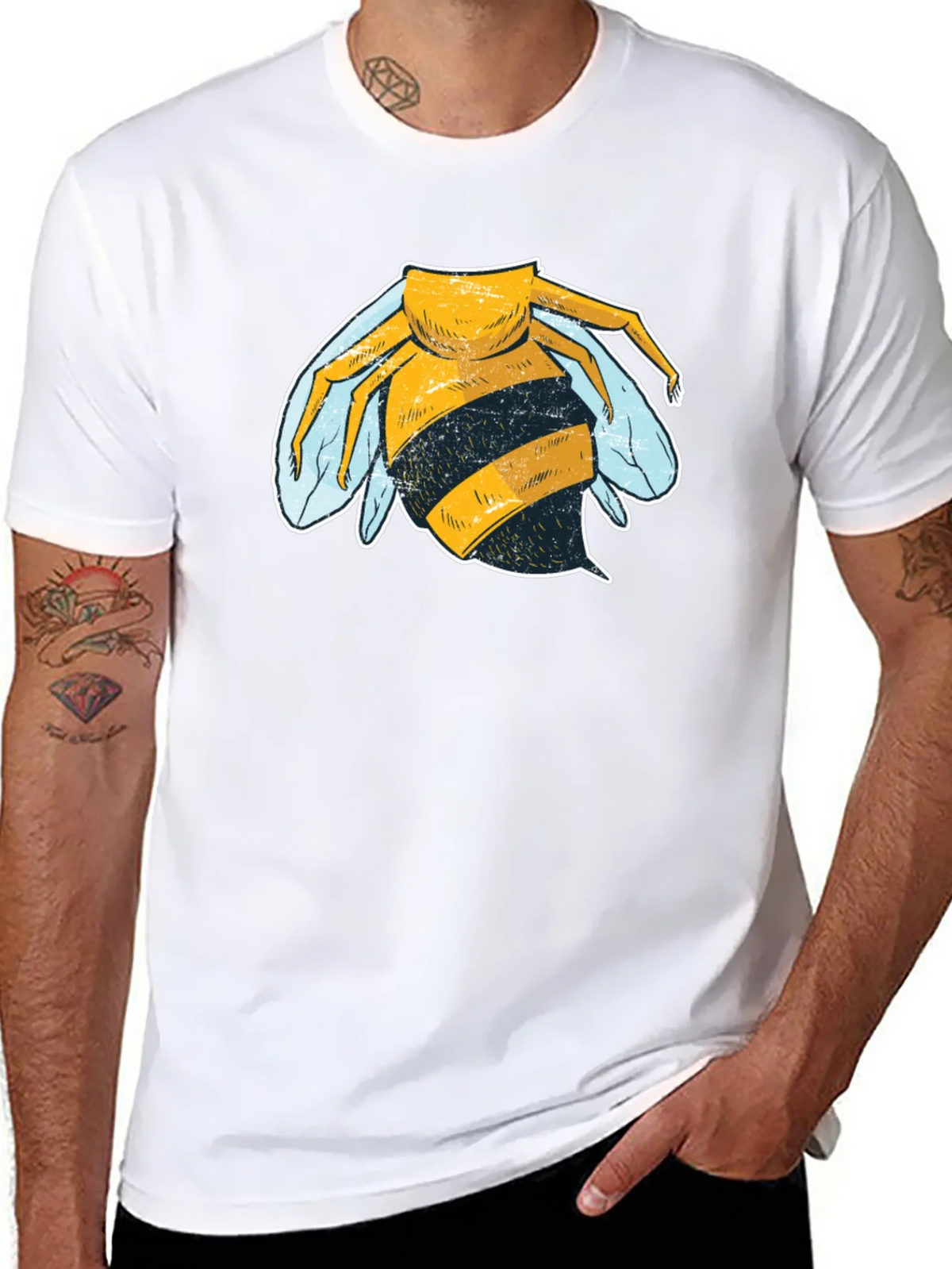 Cool Bee Graphic T-Shirt - Black Cotton Tee