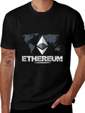 Ethereum Graphic Print Black T-Shirt